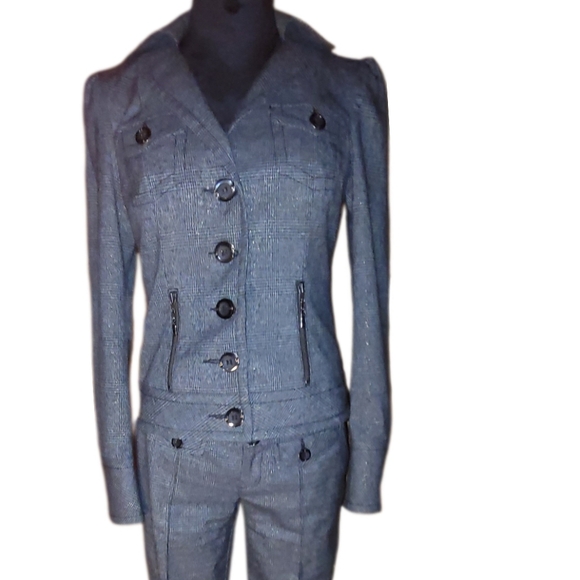 Retro 2-piece Pant Suit M vintage RARE - Picture 5 of 13